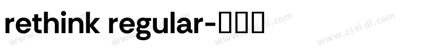 rethink regular字体转换